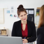 woman listening to colleague